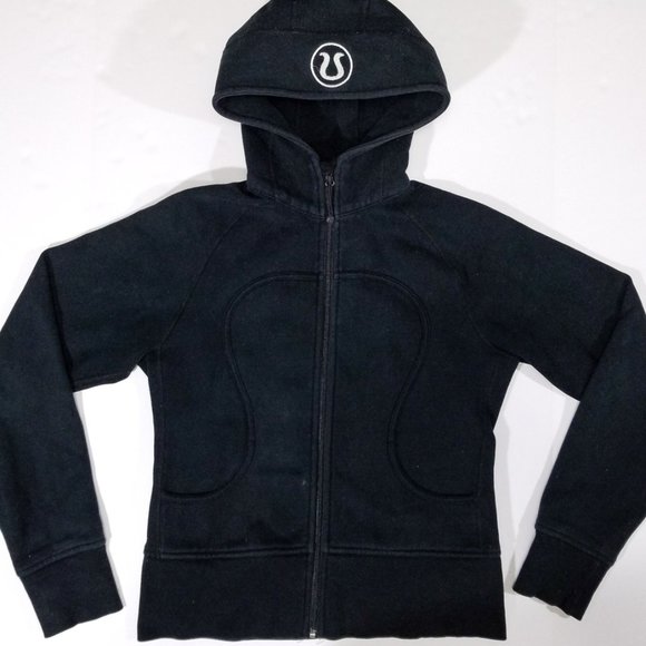 lululemon athletica Tops - Lululemon Black Scuba Hoodie Zip-up Sweatshirt